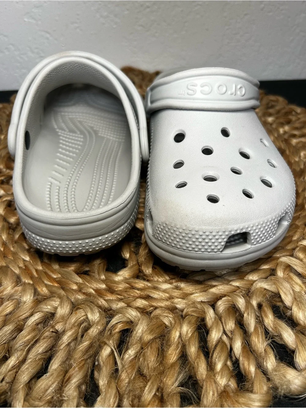 Crocs Kids Classic Clog in Light Gray